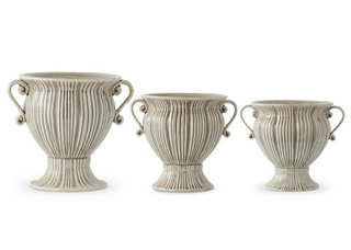 Gray Ceramic Art Deco Style Urn Assorted
