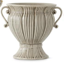 Gray Ceramic Art Deco Style Urn Assorted