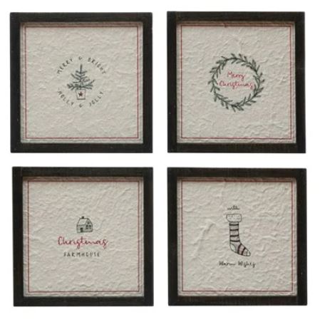 Framed Recycled Paper Wall Art Assorted