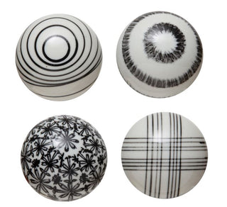3" Black & White Orbs Assorted
