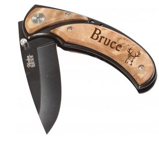 P. Graham Dunn Burl Handle Knife