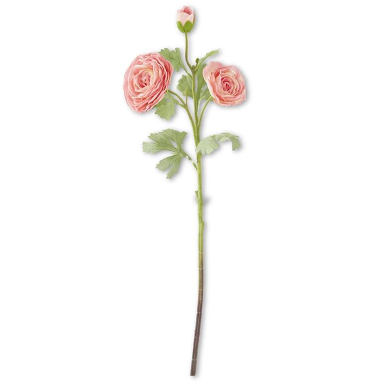 Real Touch Triple Bloom Ranunculus Stem Dark Pink