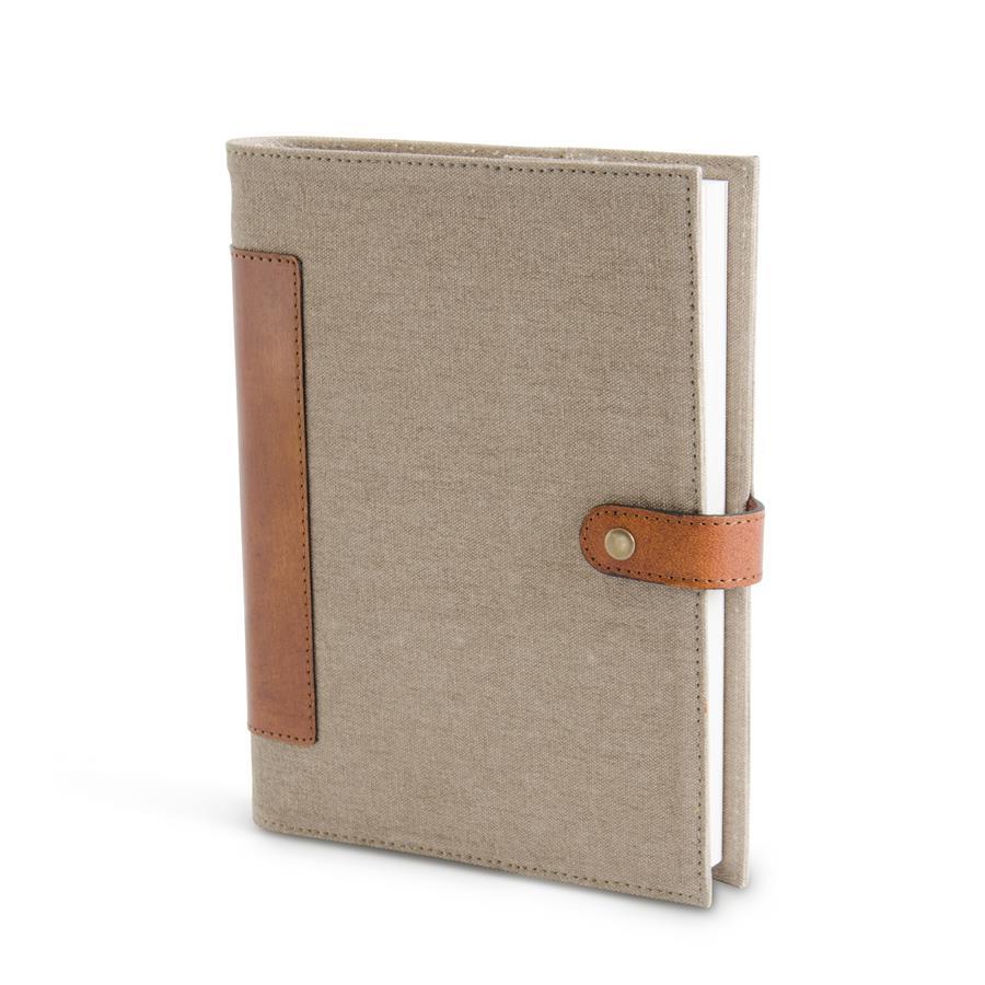 Tan Leather and Fabric Journal 9