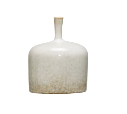 Small Stoneware Vase with Glaze