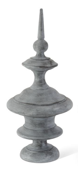 Gray Resin Finial, 3 Sizes