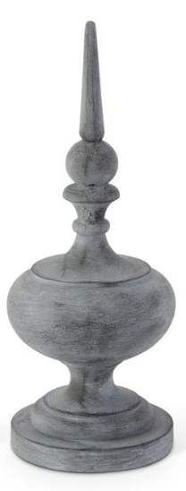 Gray Resin Finial, 3 Sizes