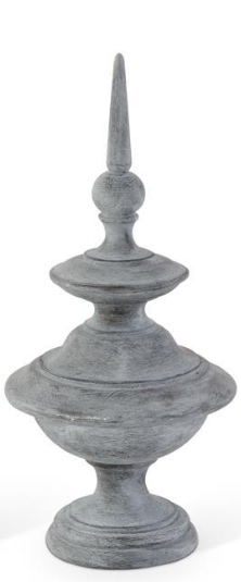 Gray Resin Finial, 3 Sizes