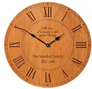 P. Graham Dunn Round Cherry Clock