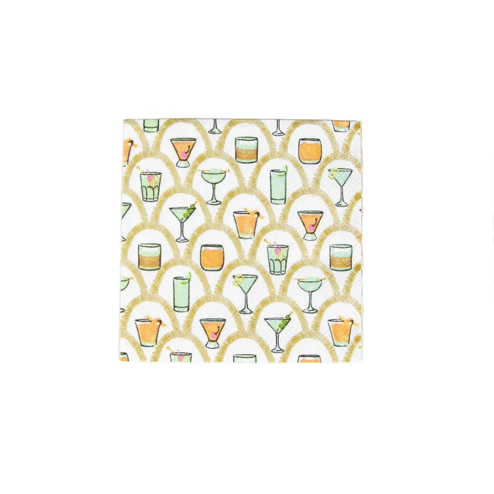 Caspari Deco Cocktail Napkins