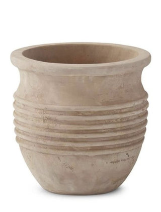 Ribbed Terracotta Pot with Drain Assorted