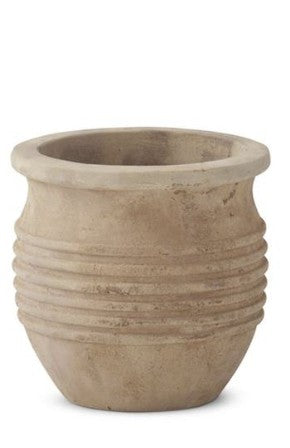 Ribbed Terracotta Pot with Drain Assorted