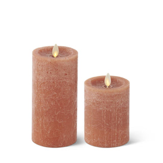 Seaglass Wax Indoor Pillar Luminara Candles Adobe Assorted
