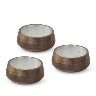 Natural Wood Bowl Candle, 3 Scents