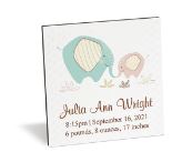 P Graham Dunn Elephant Baby Plaque