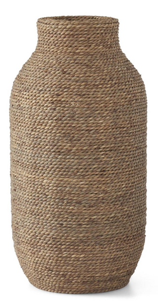 Woven Grass & Wood Vases Assorted
