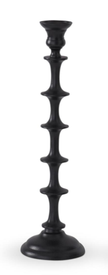 Black Metal Taper Candleholder, 3 Sizes