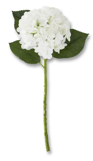 White Real Touch Hydrangea Stem 20"