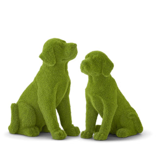Green Flocked Mossy Dog Assorted