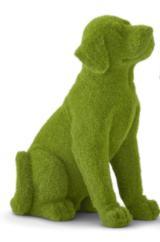 Green Flocked Mossy Dog Assorted