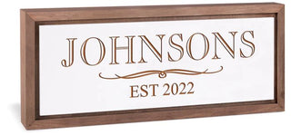 P. Graham Dunn Rectangle  Wood Framed Sign