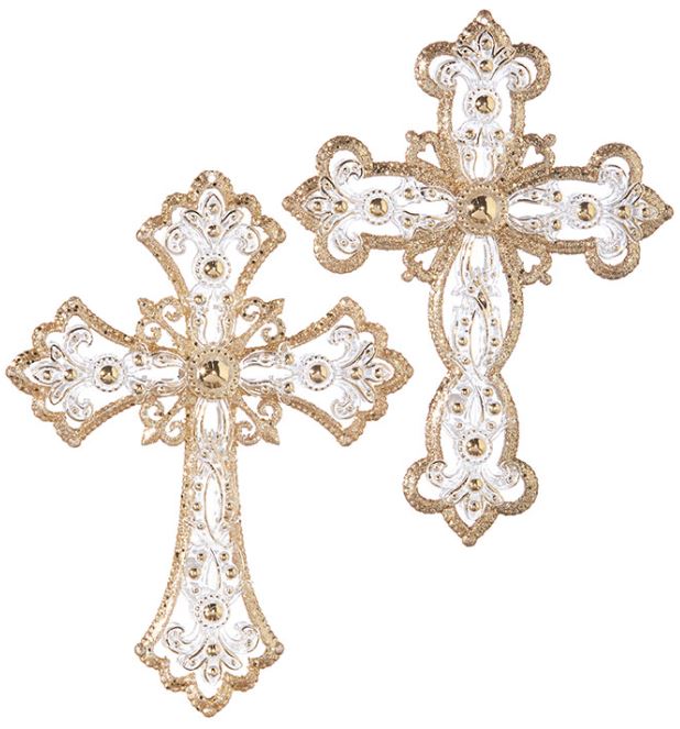 Jeweled Cross Ornament