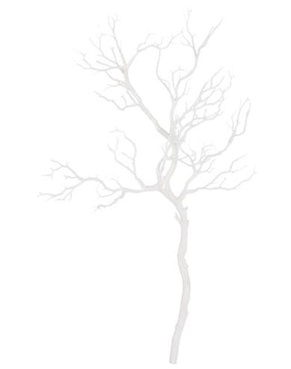 Glittered White Manzanita Branch 37"
