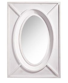 White Rectangle Wall Mirror