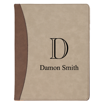 P. Graham Dunn Padfolio Brown and Tan