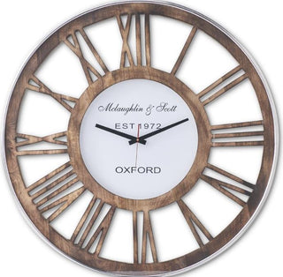 Wood & Metal Roman Numeral Clock