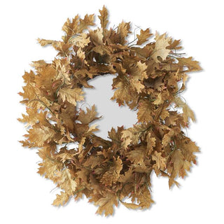 24" Brown & Tan Oak Leaf Wreath