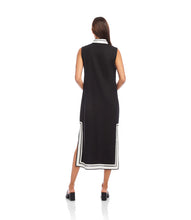 Load image into Gallery viewer, Karen Kane St. Tropez Sleeveless Midi Dress, Black with Off White
