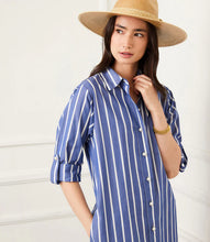 Load image into Gallery viewer, Karen Kane Roll Tab Stripe Shirtdress
