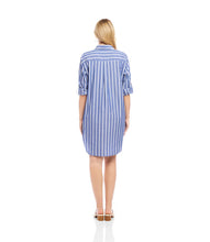 Load image into Gallery viewer, Karen Kane Roll Tab Stripe Shirtdress
