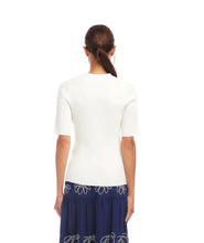 Load image into Gallery viewer, Karen Kane Short Sleeve Ribbed Cardigan Sweater, Off White
