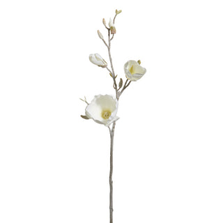 32" Iced Magnolia Branch white bloom flower floral