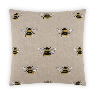 Busy Bee Pillow in Linen 24"x24"