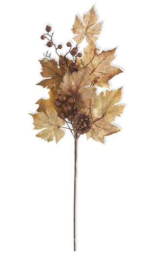 Maple Leaf Spray w/Berries and Pinecones 30"