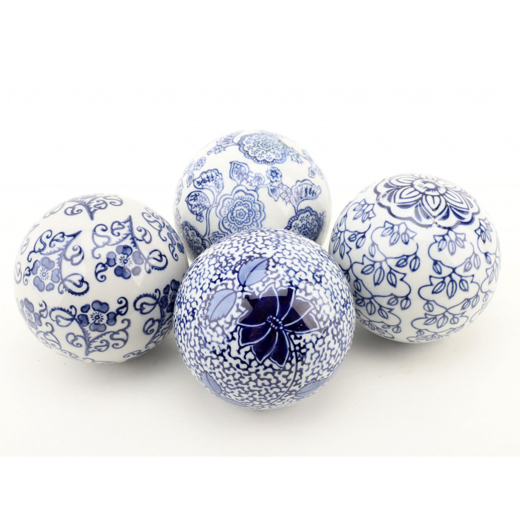 Large Blue & White Ball