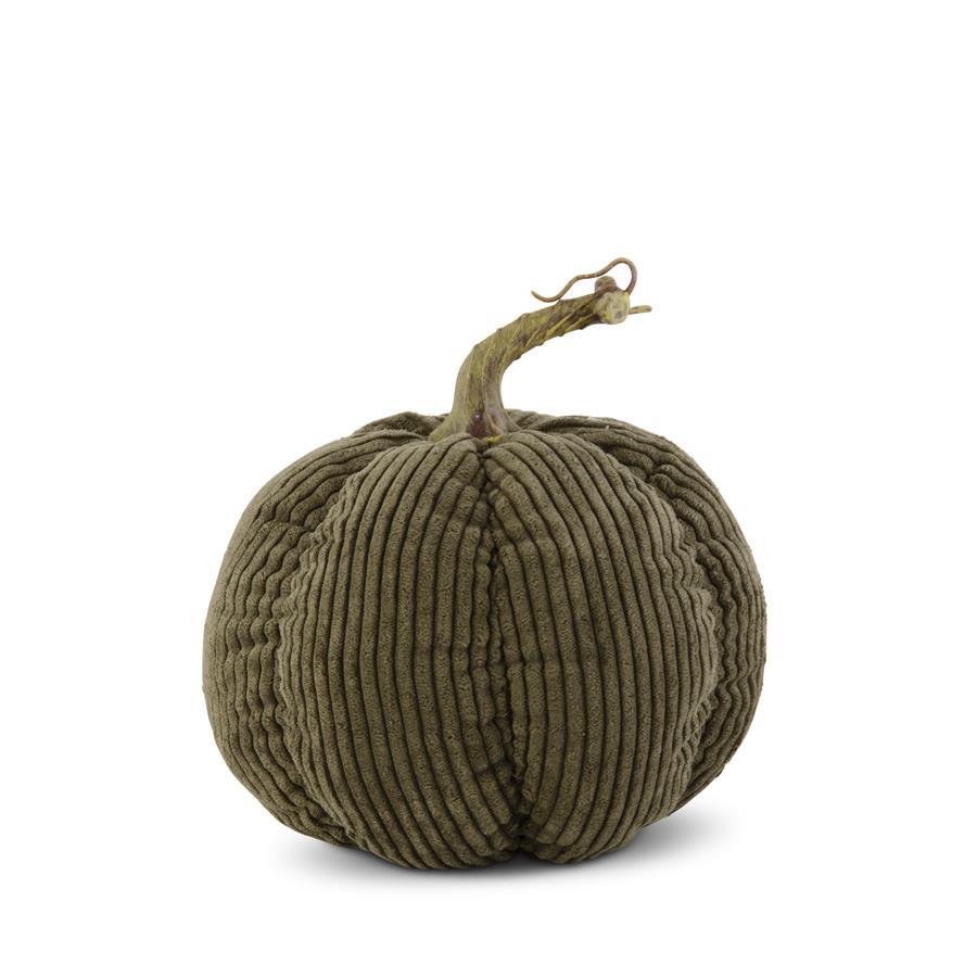 Medium Khaki Green Corduroy Pumpkin