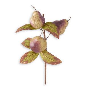13" Burgundy & Cream Pear Pick