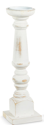 Distressed White Candle Holder Assorted