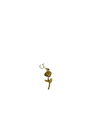 Gold rose clip charm