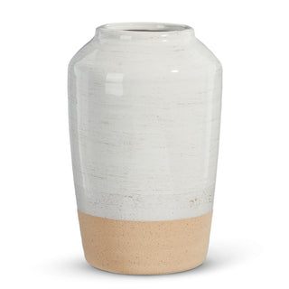 White and Tan Gradient Vase