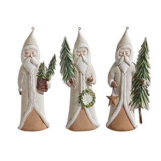 Natural Santa with Tree Assorted Ornaments
