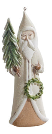 Natural Santa with Tree Assorted Ornaments
