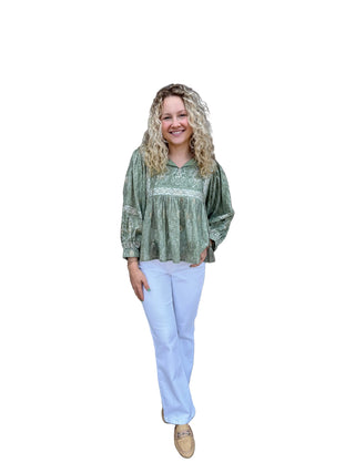 Light Green Tila Willow Top