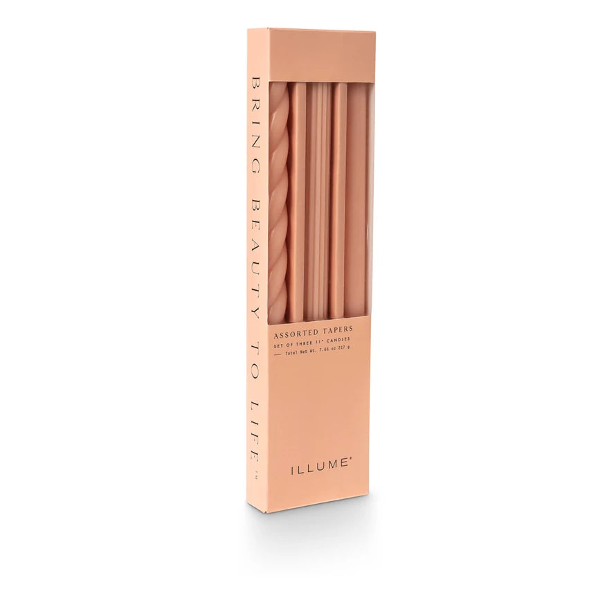 Peach Taper Candle Pack