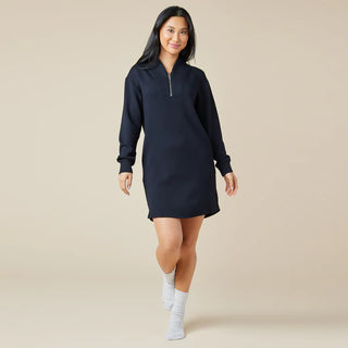 Softies DreamTech 35" 1/4 Zip Tunic Lounger in Black