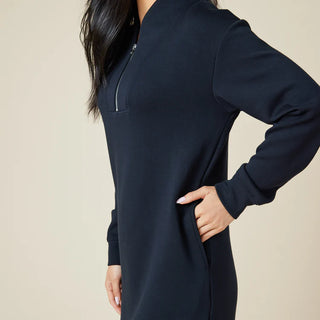Softies DreamTech 35" 1/4 Zip Tunic Lounger in Black