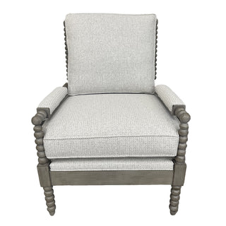 Griffin Occasional Chair in Almond and Silver